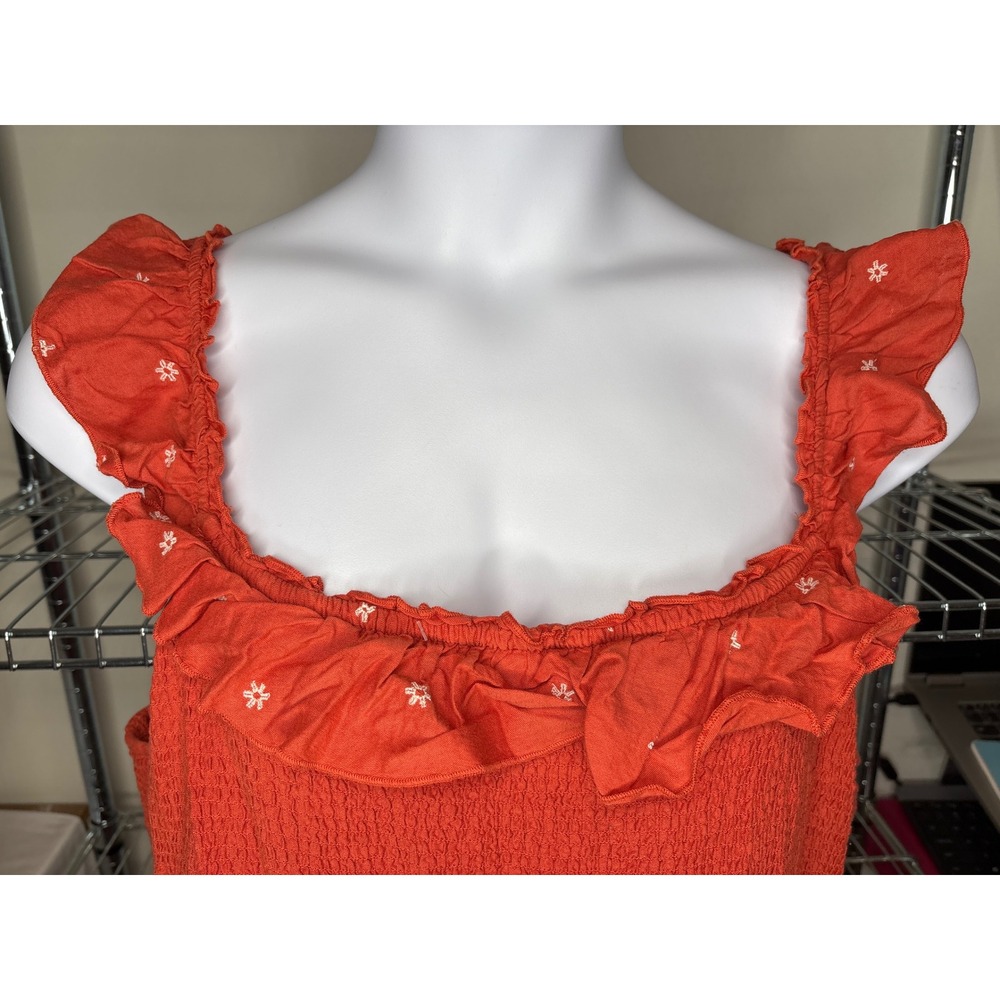 Women's Red Ruffle Tiered Sundress - Picture 4 of 9